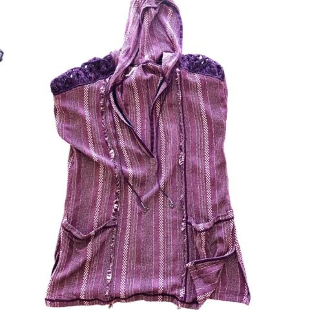 Free People Hooded Poncho